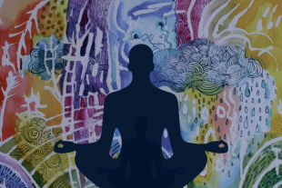 Meditation psychedelisch - © Illustration: iStock/DrAfter123