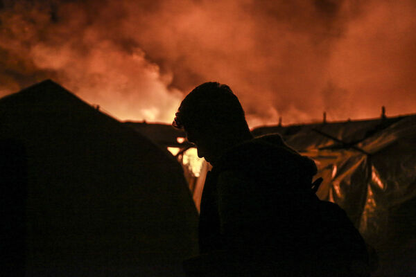 Moria Brand Griechenland - © Foto: APA / AFP / Manolis Lagoutaris 