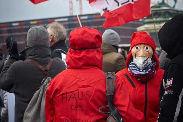 Corona-Demonstranten - © Foto: picturedesk.com / Hans Ringhofer